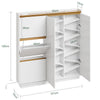 SoBuy FSR229-E-WN Armadio per Scarpe con 5 Ante e 14 Ripiani, Bianco - immagine 3/12