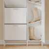 SoBuy FSR230-W Scarpiera Slim con Ante Ribaltabili, 8 Ripiani, Bianco - immagine 8/12
