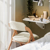 SoBuy Πτυσσόμενη καρέκλα, καρέκλα κουζίνας με κάθισμα και πλάτη πλάτης, καρέκλα γραφείου οξιάς, FST92-W