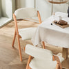SoBuy Πτυσσόμενη καρέκλα, καρέκλα κουζίνας με κάθισμα και πλάτη πλάτης, καρέκλα γραφείου οξιάς, FST92-W