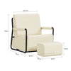SoBuy FST99-MI Poltrona design moderno in velluto comoda (immagine 3/12)