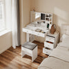 SoBuy FWT114-E-W Set Mobile lavabo con specchio Bianco con 5 cassetti (immagine 4/12)