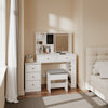 SoBuy FWT114-E-W Set Mobile lavabo con specchio Bianco con 5 cassetti (immagine 8/12)