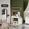 SoBuy FWT114-E-W Set Mobile lavabo con specchio Bianco con 5 cassetti (immagine 10/12)