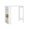 SoBuy BIC Counter Tall Table από Bar Penisola White Kitchen με FWT17-W ράφια