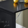 SoBuy Τοίχο τραπέζι πτυσσόμενο τραπέζι μαύρο τραπέζι κουζίνας με blackboard fwt20-sch