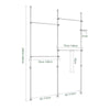 SoBuy Ρυθμιζόμενη γκαρνταρόμπα 244x27x270cm KLS03-HG