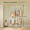 SoBuy Ρυθμιζόμενη γκαρνταρόμπα 244x27x270cm KLS03-HG