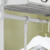 SoBuy Ρυθμιζόμενη ντουλάπα με μαντήλι με γκρίζα κρεμάστρες KLS07-HG