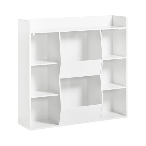 SoBuy Παιδικό ράφι βιβλιοθήκης με 8 ανοιχτά διαμερίσματα ράφι για το παιχνίδι White 106x30 x104cm kmb55-w