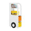 SoBuy Ράφι για βιβλιοθήκη παιδιών παιχνιδιών με κουτιά αποθηκευτικά φρένα για παιδική κρεβατοκάμαρα λευκό λευκό 26x50x110cm kmb67-w