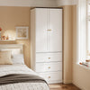 SoBuy KSB04-W Armadio 2 Ante Battenti con 3 Cassetti (immagine 2/12)