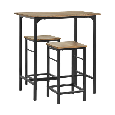 SoBuy Τραπέζι και καρέκλες υψηλό τραπέζι ξύλινο τραπέζι με 2 καρέκλες OGT10-PF