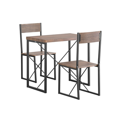 SoBuy Τραπεζαρία σετ με 2 καρέκλες τραπεζιού και καρέκλες κουζίνα vintage l80*p50*a75 cm, ogt19-n