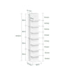 SoBuy STR14-H-W Libreria a Colonna con 10 Ripiani, Bianco - immagine 3/12