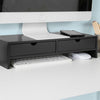 SoBuy Υποστήριξη για την Monitor PC Desk Organizer Desk Rialzo Black Monitor με 2 συρτάρια BBF02-SCHI