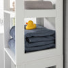 SoBuy Μπάνιο ντουλάπι εξοικονόμησης ράφια κλίμακα με 5 ράφια μήκος 30x30x139 cm, λευκό BZR14-W