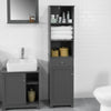 SoBuy Κινητή ψηλή στήλη μπάνιο Salvasapzio με συρτάρι και ντουλάπι, βιομηχανικό στυλ, BZR17-DG