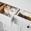 SoBuy Ντουλάπι μπάνιου με κάτοχο κάτοχος με 2 καλάθια cottobianchery και 2 bzr33-W λευκά συρτάρια