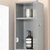 SoBuy Μπάνιο ντουλάπα στήλης, ψηλό ντουλάπι μπάνιου με 2 πόρτες και 1 Ύψος συρτάρι: 180 cm bzr34-hg IT