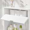 SoBuy Μπάνιο ντουλάπι μπάνιο Portarotolo και Holder Holder Saving Cabinet με 1 ανοιχτό ράφι και 1 συρτάρι, 55x20x60cm BZR48-W