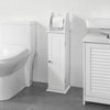 SoBuy Υψηλός κάτοχος χαρτιού από το έδαφος, μπάνιο μπάνιο μπάνιο, λευκό πλαϊνό ντουλάπι, BZR53-W