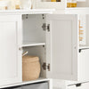 SoBuy Μπάνιο ντουλάπι συρταριών για το ντουλάπι μπάνιου με 2 γκρίζες σακούλες, 62x30x89 cm, BZR64-W