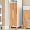 SoBuy Ντουλάπι στήλης μπάνιου με κάτοχο πόρτας και στενή πόρτα - - Λευκό-φυσικό χρώμα L31*A170*P32 CM BZR74-W