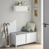 SoBuy Είσοδος κρέμονται με συρόμενες πόρτες ράφι τοίχο τοίχο μπρελόκ σύγχρονο σχεδιασμό λευκό ξύλο, fhk18-W