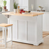 SoBuy Κουζίνα καρέκλα καρέκλα μαγειρική κουζίνα λευκή κουζίνα με τροχούς FKW71-WW
