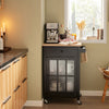 SoBuy Κουζίνα κουζίνα κάλυμμα κουζίνας με coll στυλ ANTALO Solid σε συμπαγές ξύλο Shevea Black L63*P46*A88 cm FKW98-SH