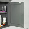 SoBuy Μπάνιο ή ντουλάπι τοίχου κουζίνας, L40*P18*A49cm, γκρι, FRG203-DG