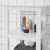 SoBuy Ντουλάπι μπάνιου με στήλη μπάνιου με συρτάρια λευκό μπάνιο με συρτάρια frg205-w