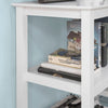 SoBuy Λευκή κονσόλα κονσόλα τραπέζι ξύλο κουζίνας, L60*P40*A80 cm, FSB18-W