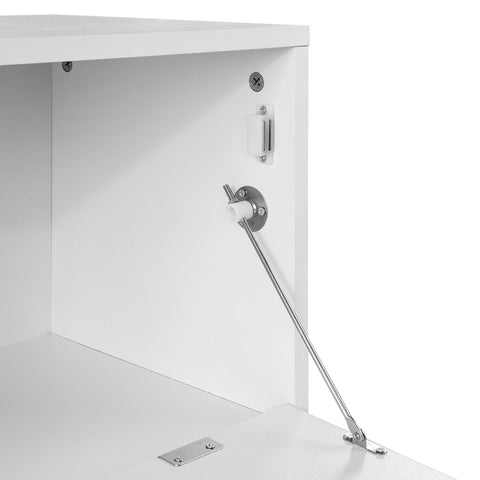 SoBuy Κονσόλα εισόδου στο ντουλάπι με 1 μεγάλη ντουλάπα εξοικονόμησης L92*P30*A80 cm, λευκό FSB21-W