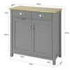 SoBuy Πεποίθηση καθιστικού ζητήματος γκρι σαλόνι με 2 συρτάρια και 2 πόρτες L80*P36*A81 cm FSB25-HG