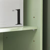 SoBuy Credenza με συρόμενη πόρτα σε γυαλί, συρτάρι, ντουλάπι κουζίνας, μπότα εισόδου, πράσινο, 70x33x90cm fsb61-gr
