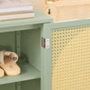 SoBuy Ράφι παπουτσιών εισόδου, ντουλάπι κουζίνας, μπουφέ με πόρτες πέργκολας, συρτάρι, πράσινο, 70x34x90cm fsb72-gr