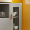 SoBuy Κινητό ντουλάπι κουζίνας για το μπλουζάκι μικροκυμάτων με πόρτες ντουλάπι κινητής εισόδου Hallcase Cabinet ανοικτό γκρι 80x35x75cm FSB82-HG