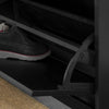 SoBuy Λεπτό ράφι παπουτσιών εξοικονόμησης, ρυθμιζόμενος κάτοχος εξοικονόμησης χώρου, L104*P24*A52 cm, μαύρο, FSR64-shch