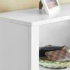 SoBuy Κασκόλ με 2 πόρτες και 4 ράφια, με επιπλέον διαμέρισμα για παπούτσια, χρώμα: λευκό, L80*P24*A110, FSR87-W