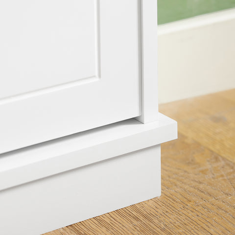 SoBuy Κασκόλ με 2 πόρτες και 4 ράφια, χρώμα: λευκό, διαστάσεις: περίπου. 76 x 78 x 18 cm FSR99-W