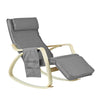 SoBuy Καρέκλα καρέκλα dondic χαλάρωση γκρι πολυθρόνα poggia ρυθμιζόμενα πόδια fst18-dg