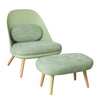 SoBuy Πολυθρόνα με poglipiesi σκανδιναβική καρέκλα χλοοτάπητα γκρι πράσινο fst63-gr