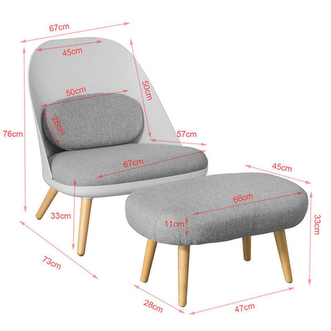 SoBuy Πολυθρόνα με poglipiesi σκανδιναβική καρέκλα γκρίζα γκρίζα καρέκλα fst63-hg