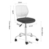 SoBuy Περιστρεφόμενη καρέκλα για καρέκλα γραφείου λευκό υπνοδωμάτιο ύψος 46-58cm FST64-W