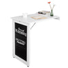 SoBuy Τοίχο τραπέζι πτυσσόμενο τραπέζι λευκό τραπέζι κουζίνας με fwt20-w blackboard