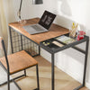 SoBuy Γραφεία για πίνακα γραφείου υπολογιστή Τραπέζι γραφείου γραφείου εργασίας με καρέκλα 115x52x75cm, FWT60-N