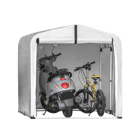 SoBuy Αδιάβροχη κουρτίνα ποδηλάτων UV προστασία UV κουρτίνα γκαράζ για ποδήλατα πολλαπλών κουρτίνων κήπου σε ασημένιο χρώμα, 159x219x165 cm, kls11-l