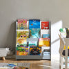 SoBuy Βιβλιοπωλείο Montessorian για παιδιά Shepherd Shepherdas Holder Holder Children's Bookcase Grey KMB32-HG